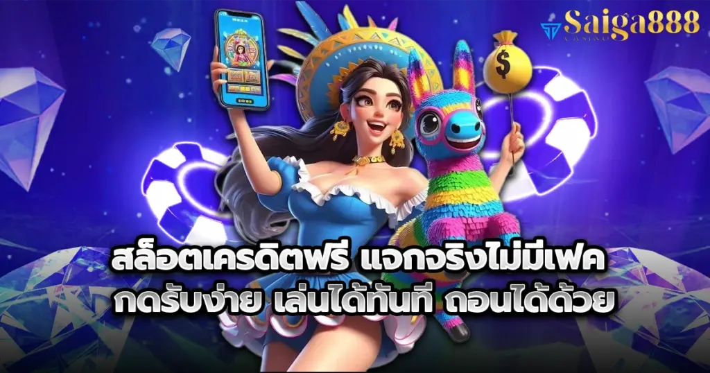 saiga888 สล็อตเครดิตฟรี แจกจริงไม่มีเฟค กดรับง่าย เล่นได้ทันที ถอนได้ด้วย